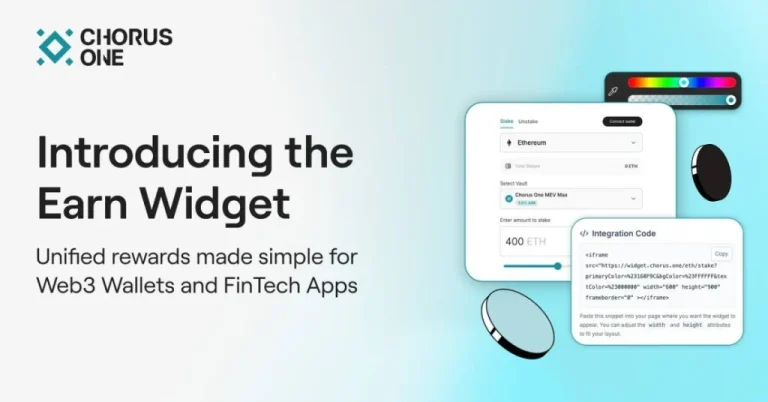 Chorus One Unveils Simple and Secure Widget to Enhance Institutional-grade Staking
